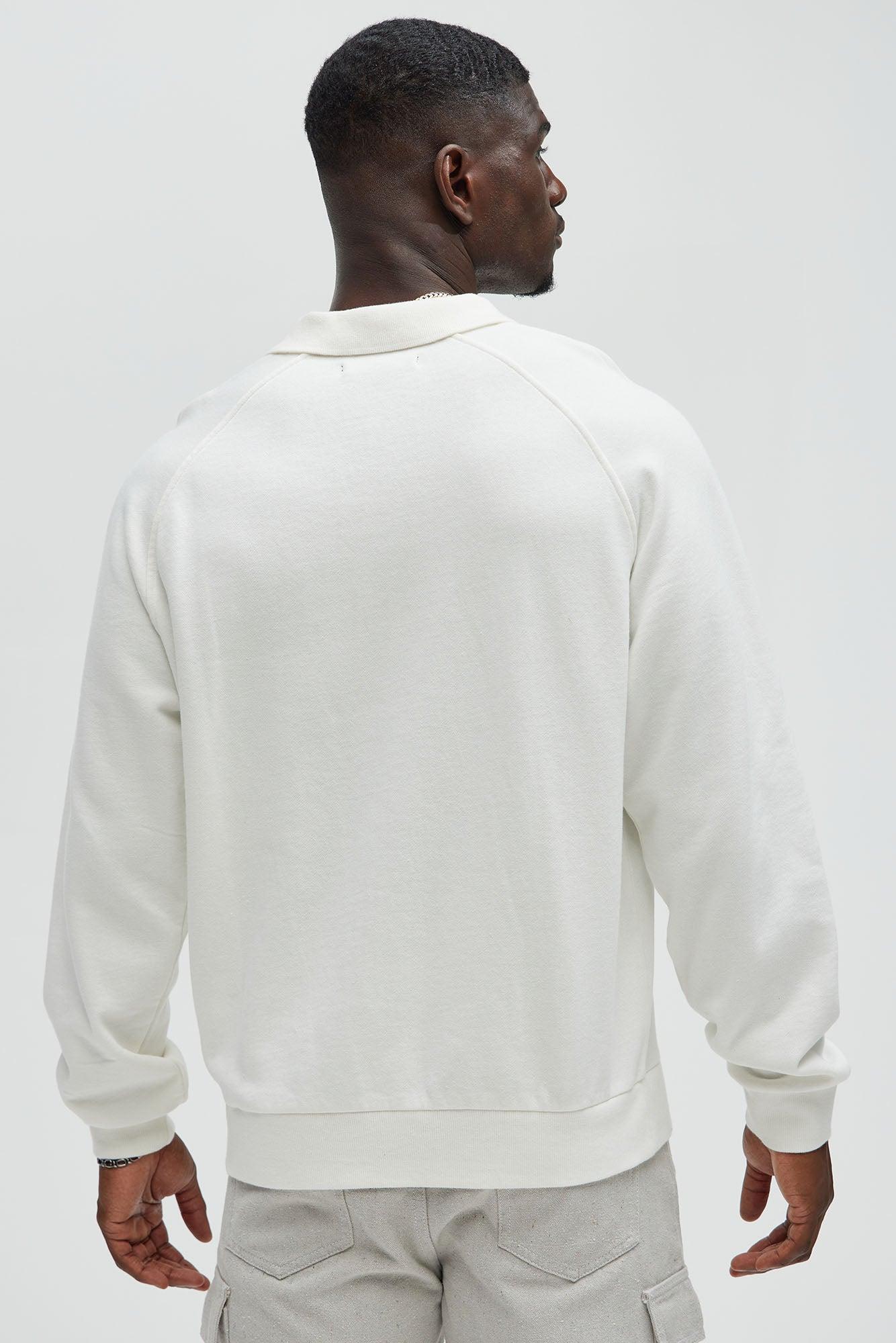 Tyson Late Night Raglan Long Sleeve Polo - Off White Product Image