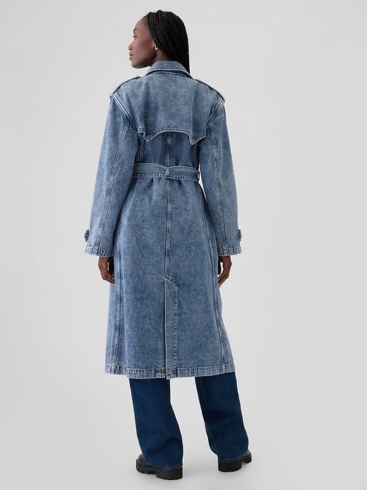 Longline Icon Denim Trench Jacket Product Image