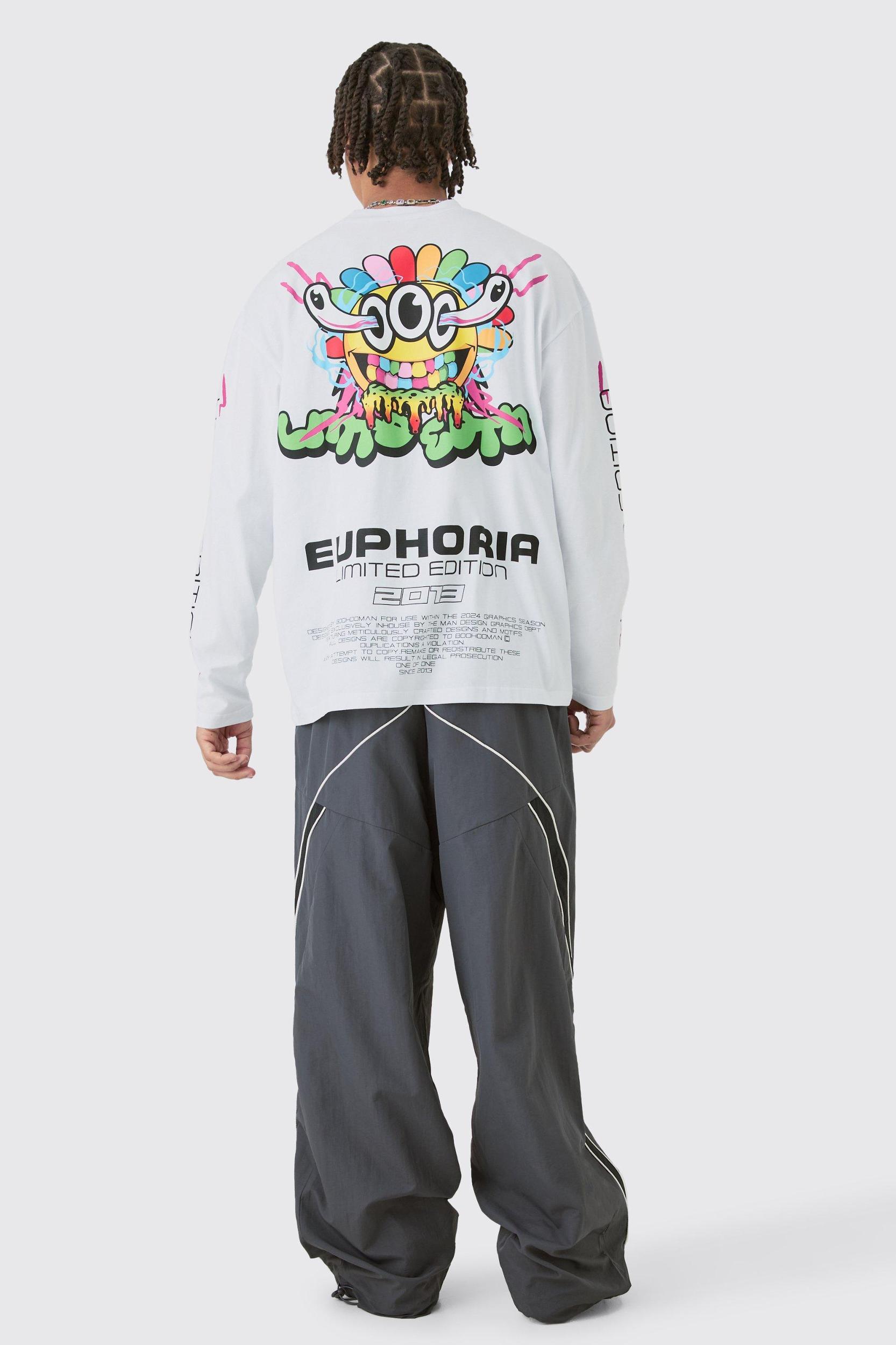 Elasticated Waist Piping Detail Parachute Pants | boohooMAN USA Product Image