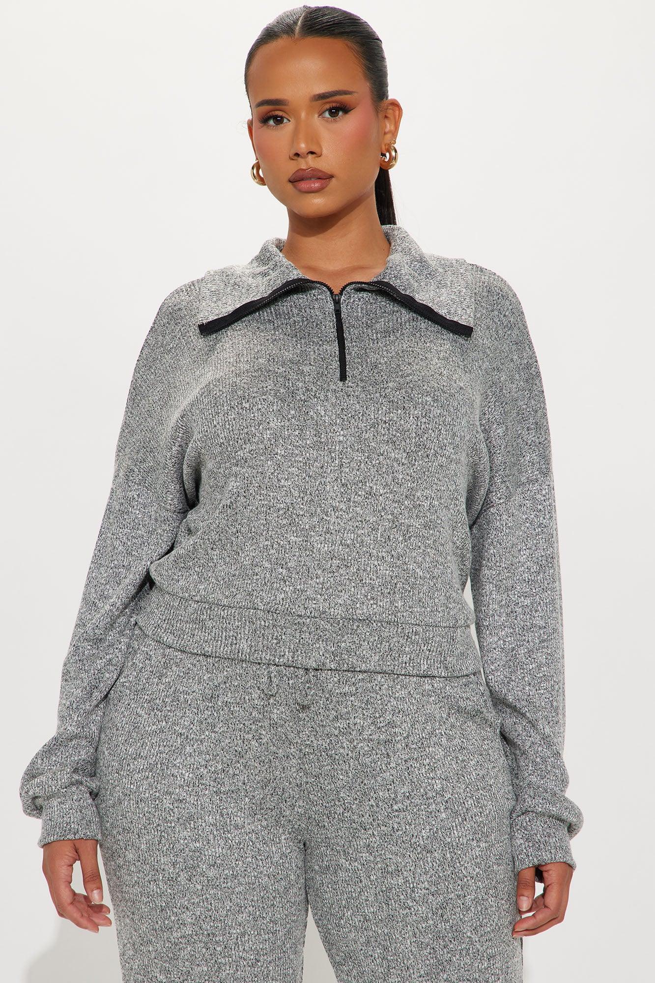 Cozy Weekend Pant Set - Grey Product Image