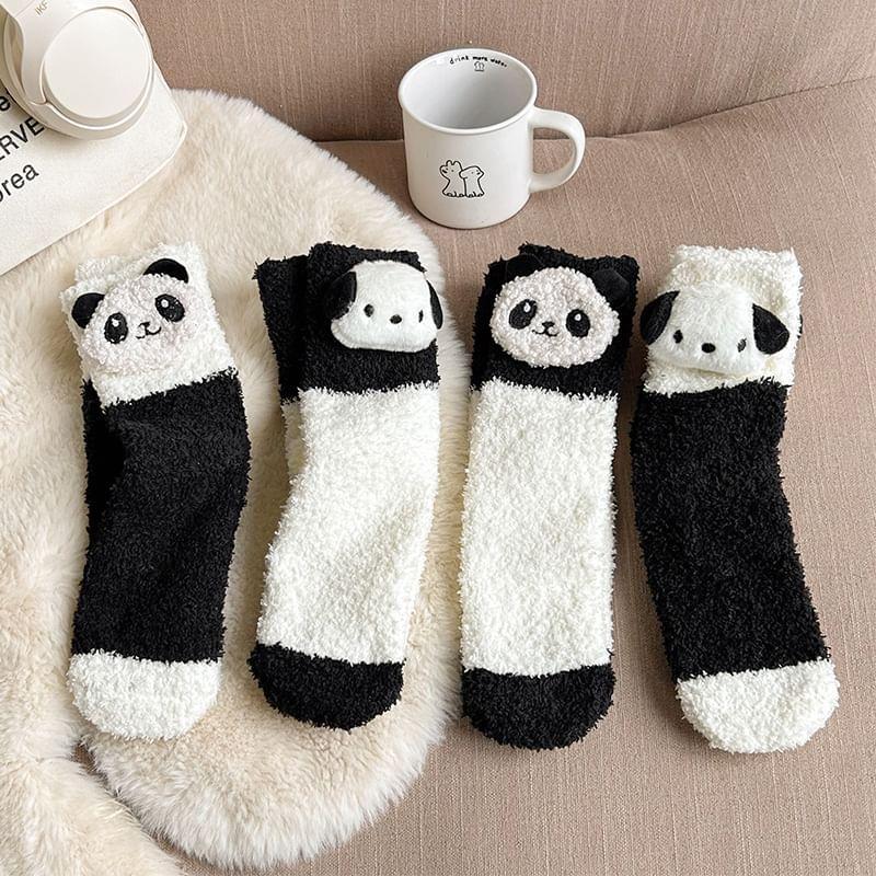 Animal Two Tone Fleece Socks / Set Product Image