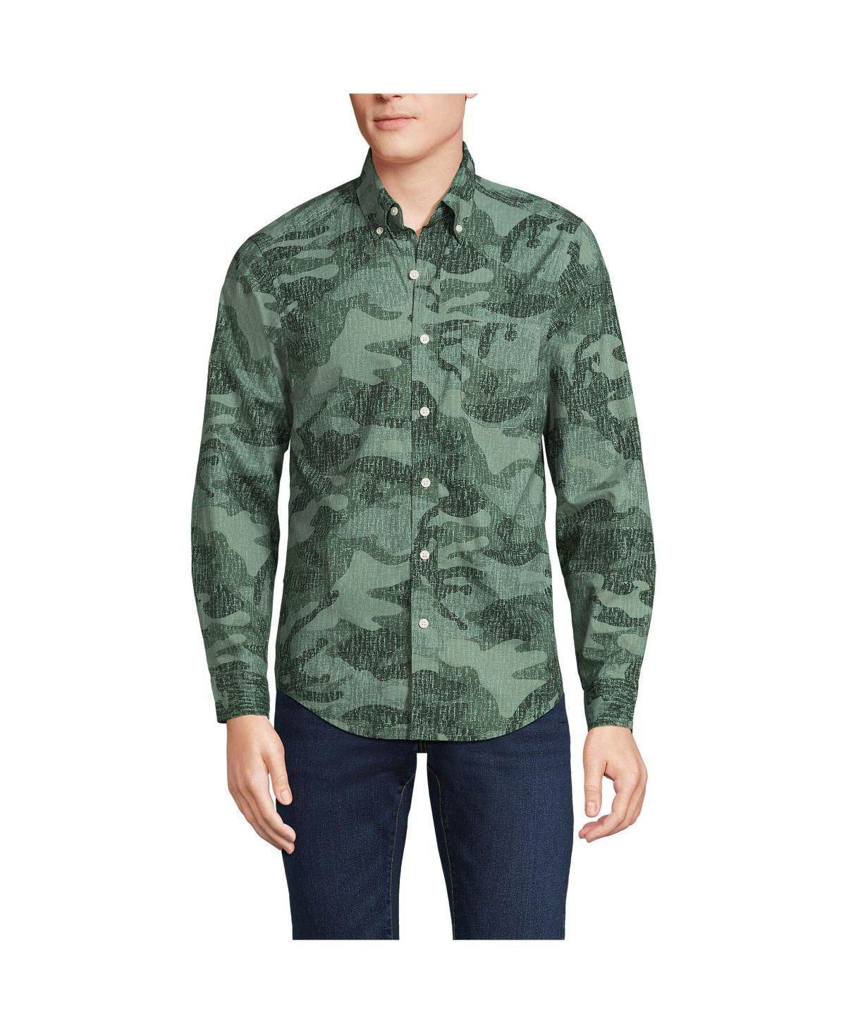 Mens Lands End Traditional-Fit Essential Lightweight Poplin Shirt Product Image