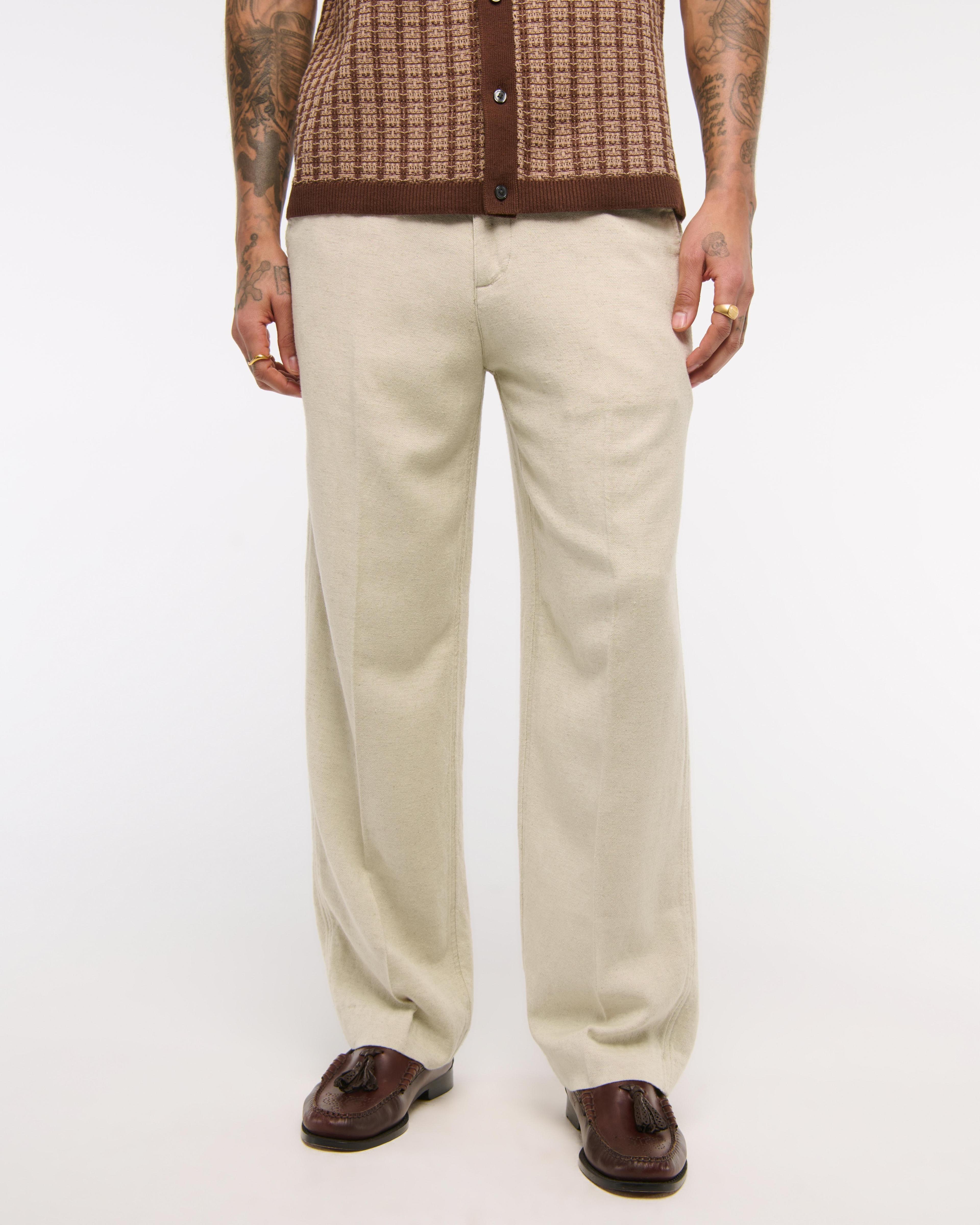 Baggy Tailored Linen-Blend Trouser Product Image