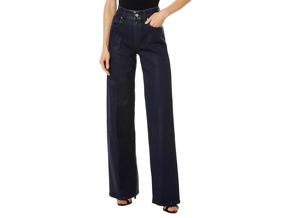 Womens Sasha Coated High-Rise Stretch Wide-Leg Jeans Product Image