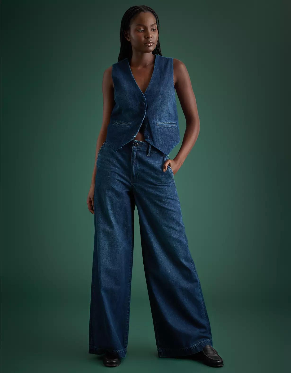 AE77 Premium Wide Trouser Jean Product Image