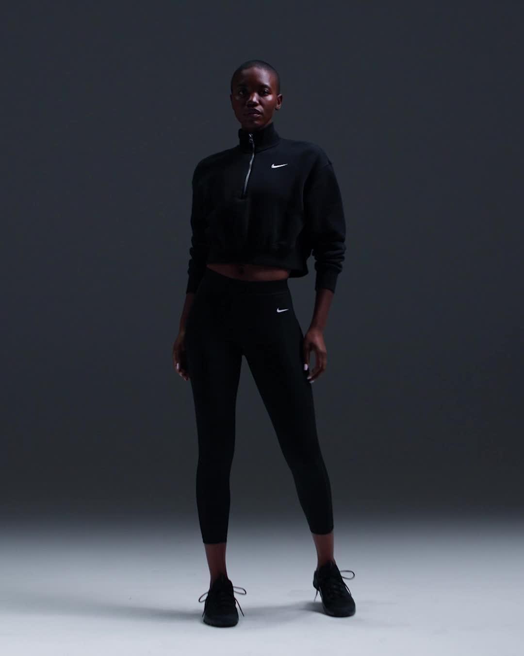 Women's Nike Pro Mid-Rise 7/8 Mesh-Paneled Leggings Product Image