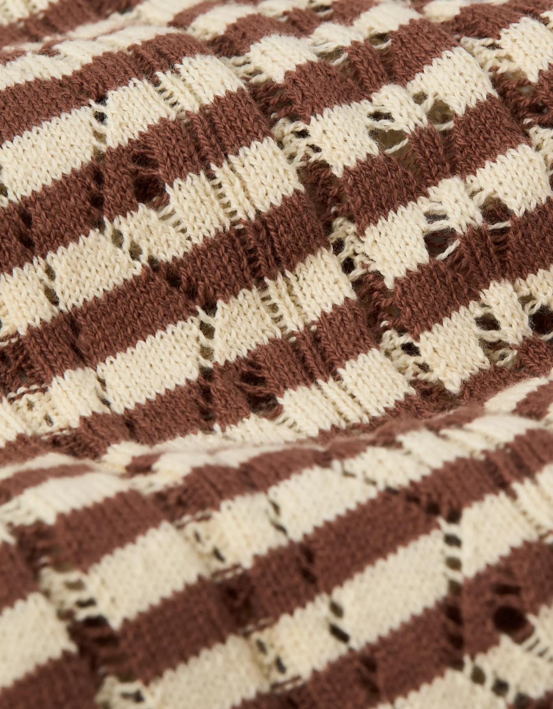 AE Henley Pointelle Sweater T-Shirt Product Image