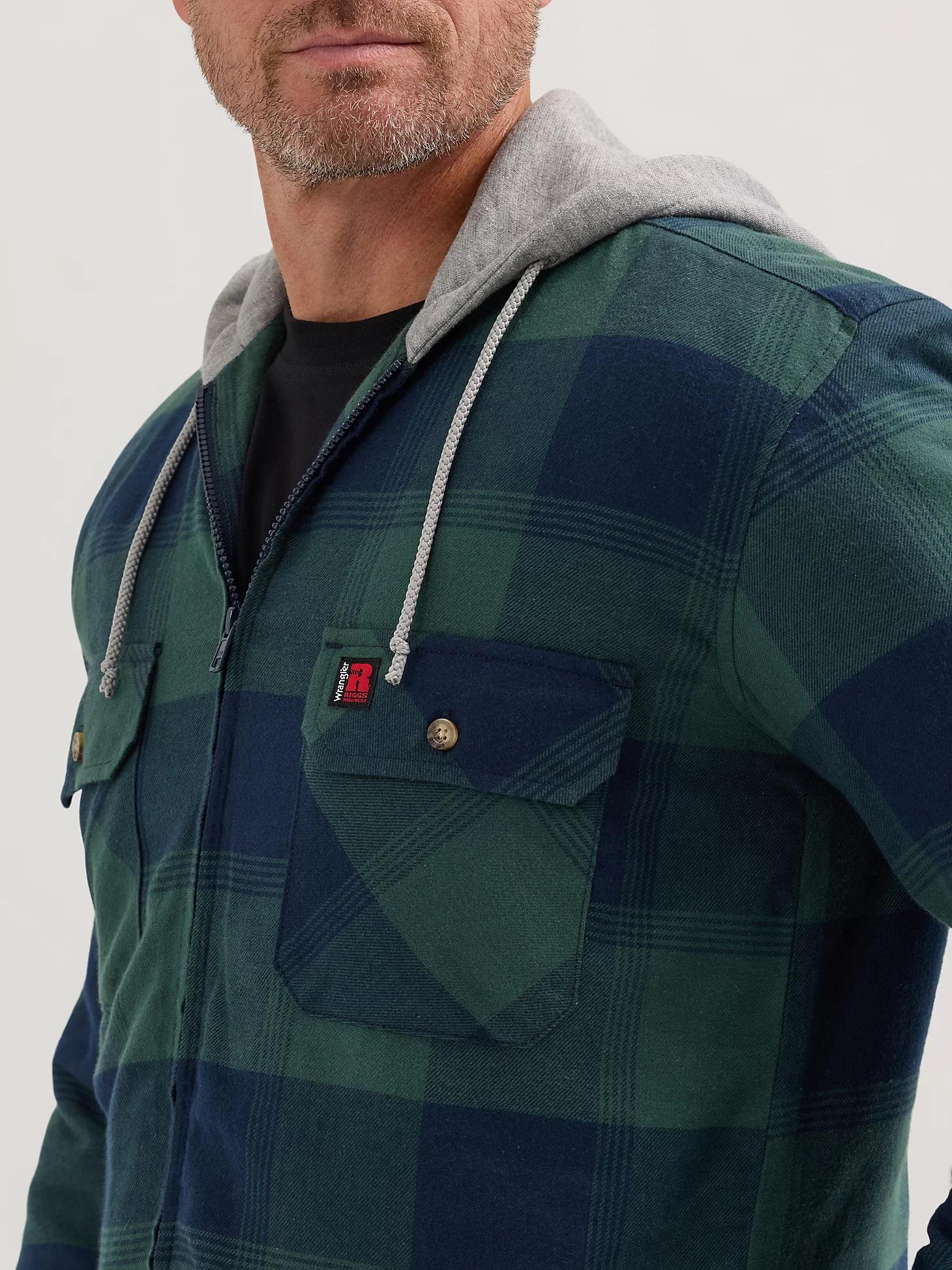 Wrangler® RIGGS Workwear® Hooded Flannel Work Jacket | Men's JACKETS & OUTERWEAR | Wrangler® Product Image