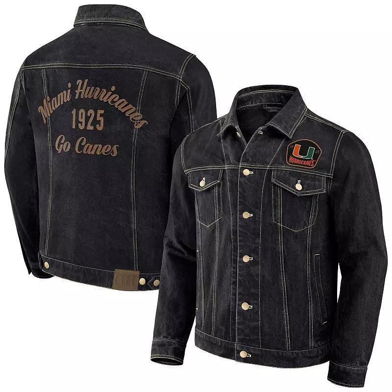 Mens Darius Rucker Collection by Fanatics Miami Hurricanes Button-Up Denim Jacket Product Image