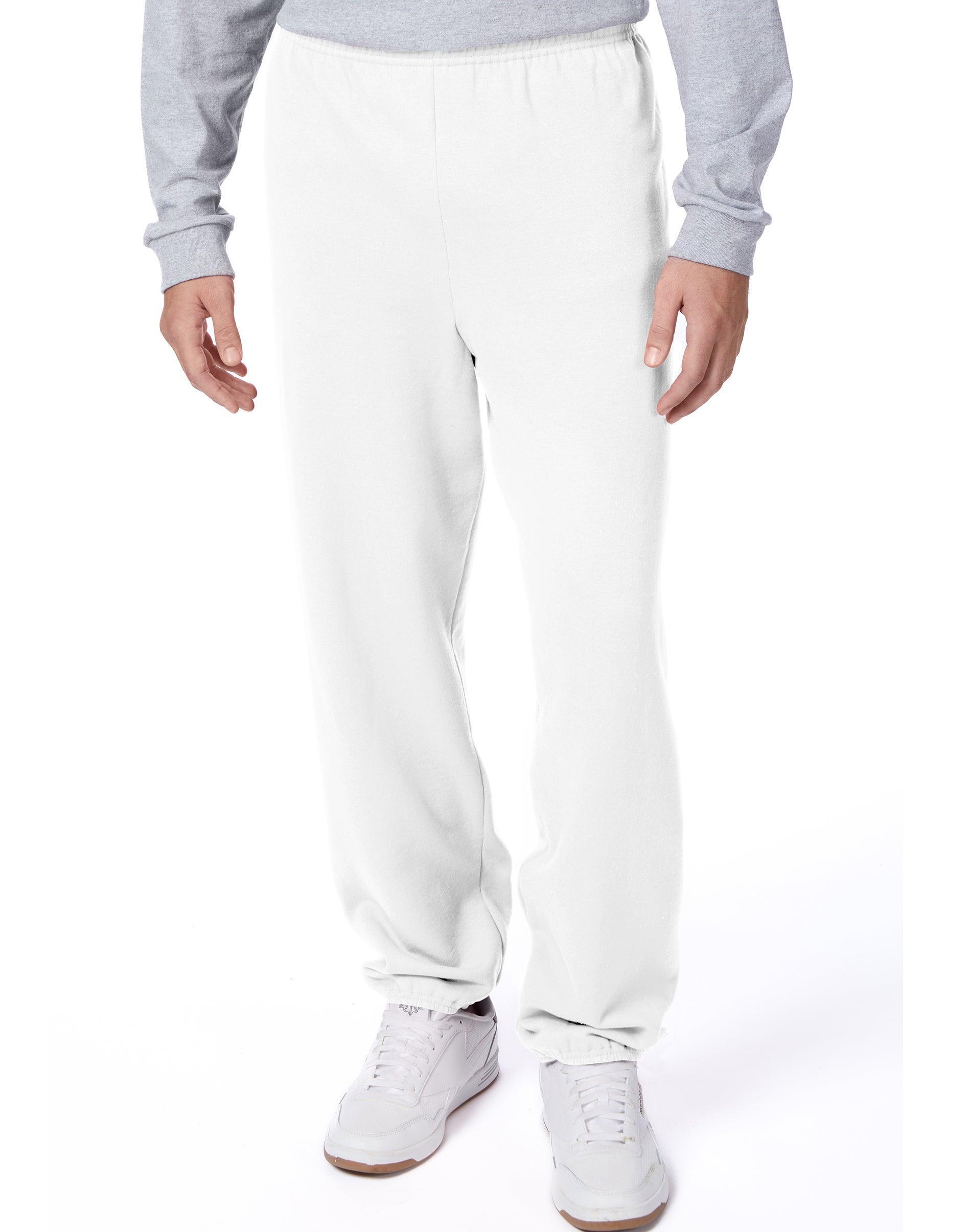 Hanes EcoSmart Mens Fleece Sweatpants, 32 White M Product Image