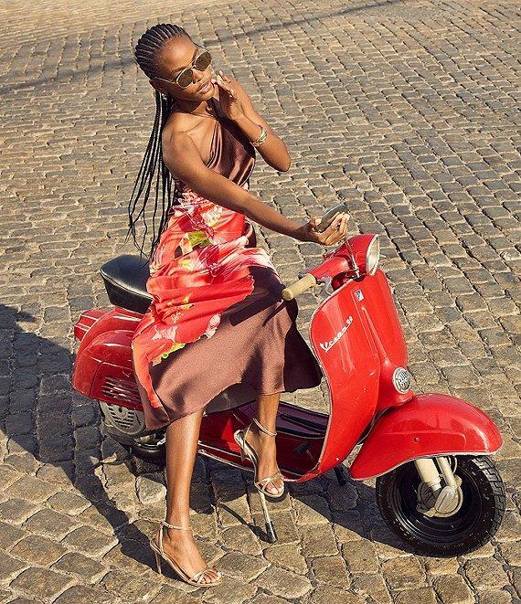 Steve Madden Halter Neck Floral Maxi Dress Product Image