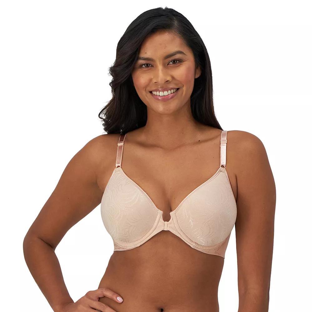 Bali Comfort Revolution Full-Figure Front-Closure Shaping Underwire Bra DF3P66, Women's, Size: 36 B, Warm Silver Product Image