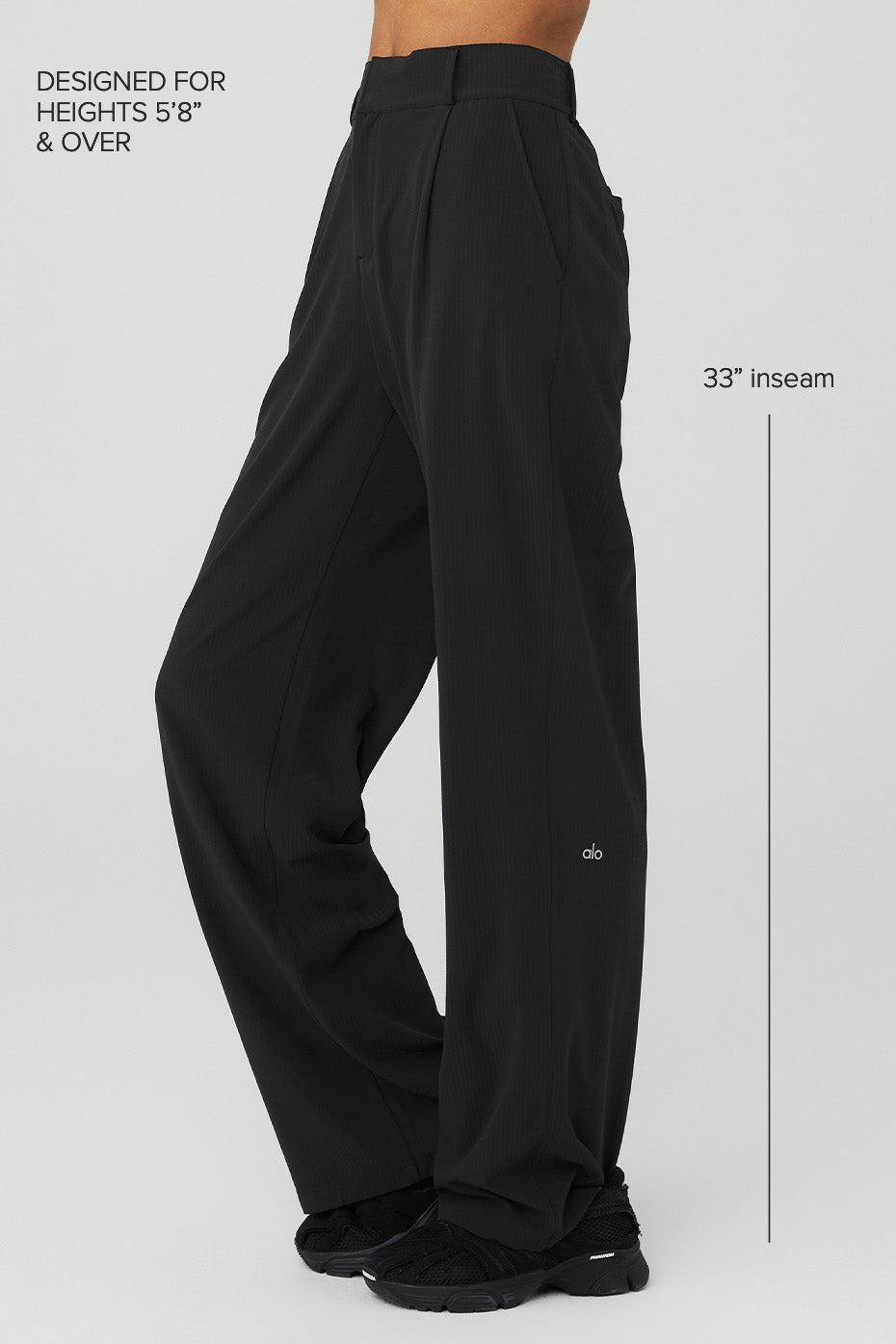 High-Waist Dreamscape Trouser (Long) - Black Female Product Image