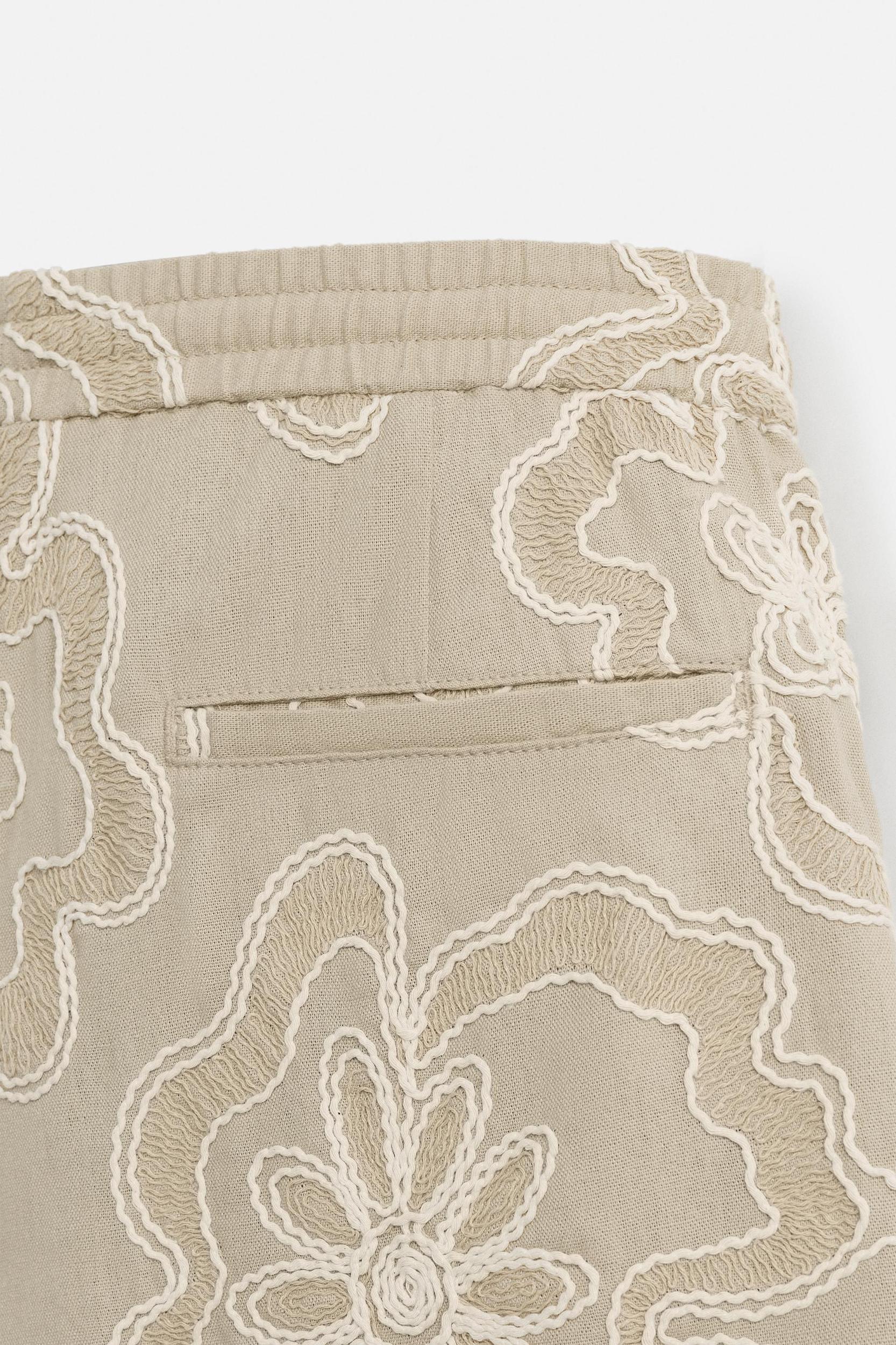 EMBOSSED EMBROIDERY SHORTS Product Image