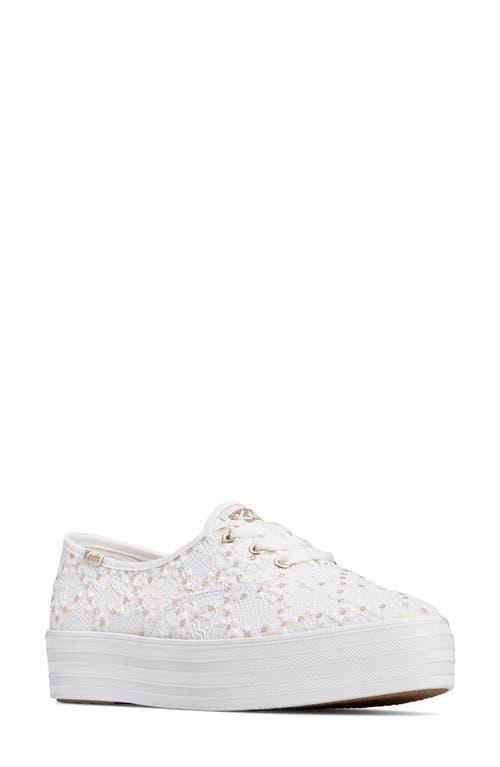 Keds Point Lace Up Glitter Celebrations) Women's Shoes Product Image