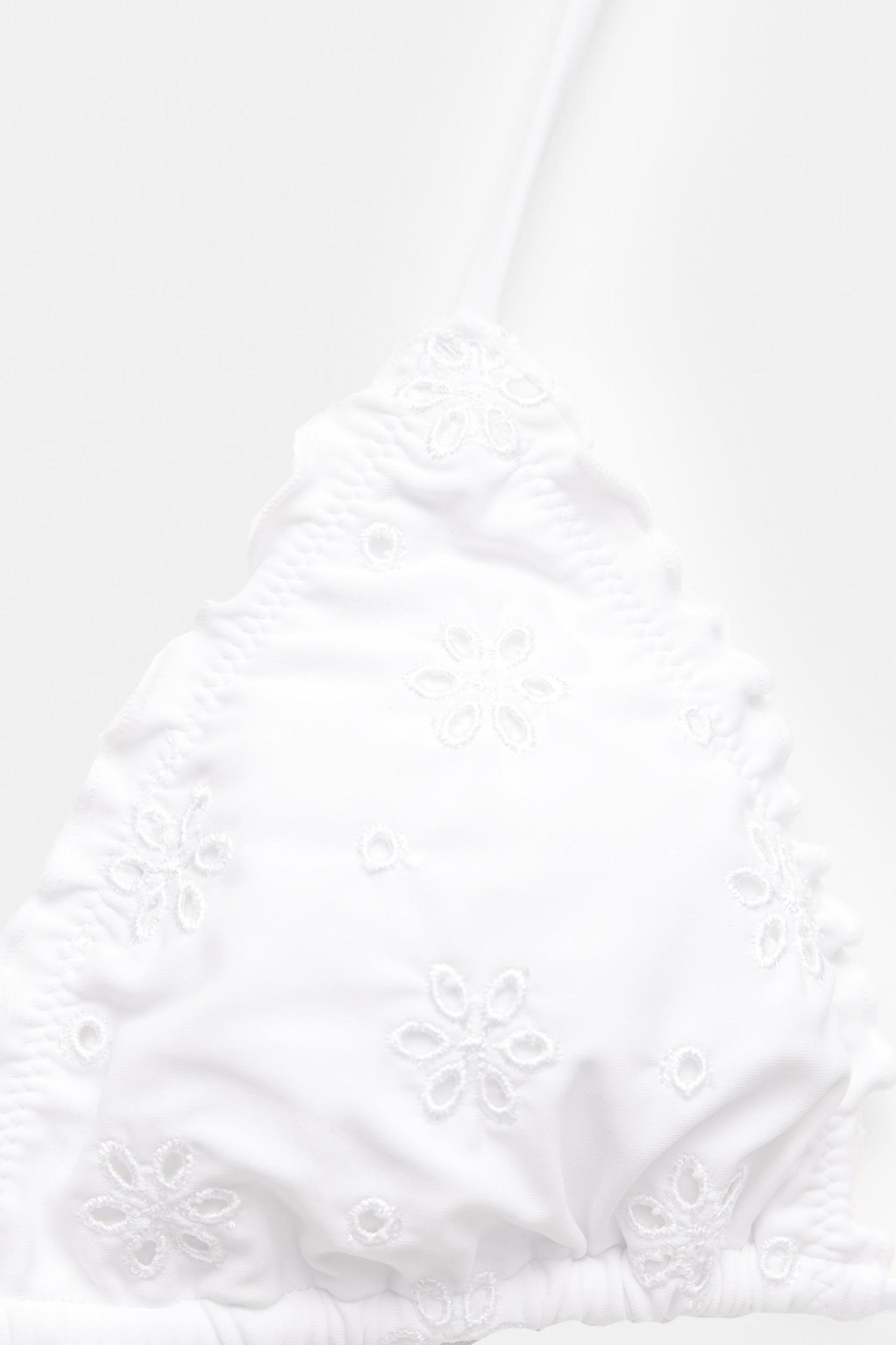 Embroidered triangle bikini top Product Image