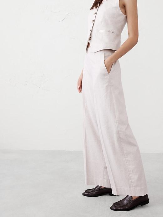 Hayden Wide-Leg Linen-Blend Pull-On Pant Product Image