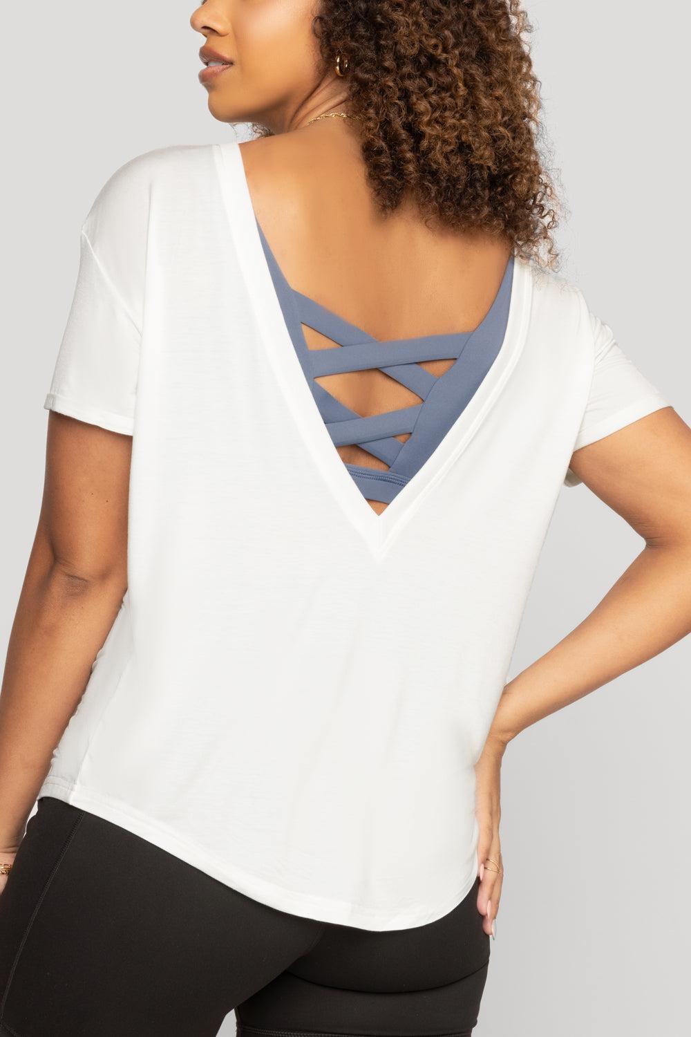 Reversible Deep V Tee - Nightshade Blue Product Image