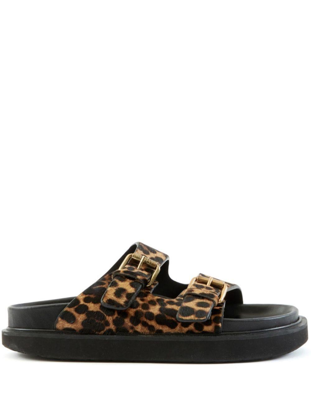 ISABEL MARANT Lennya Sandals Leopard In Brown Product Image