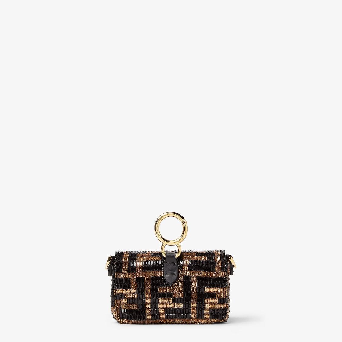 Nano Baguette CharmCharm with brown beads Product Image