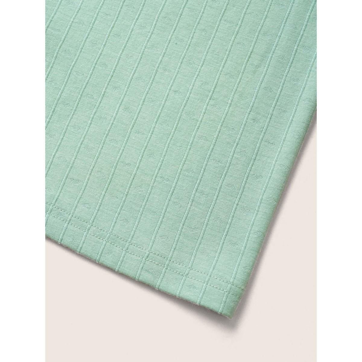 Plus Size Crew Neck Plain Textured Pit Strip T-shirt Palemauve Women Casual Texture Round Neck Everyday T-shirts BloomChic 26/4X Product Image