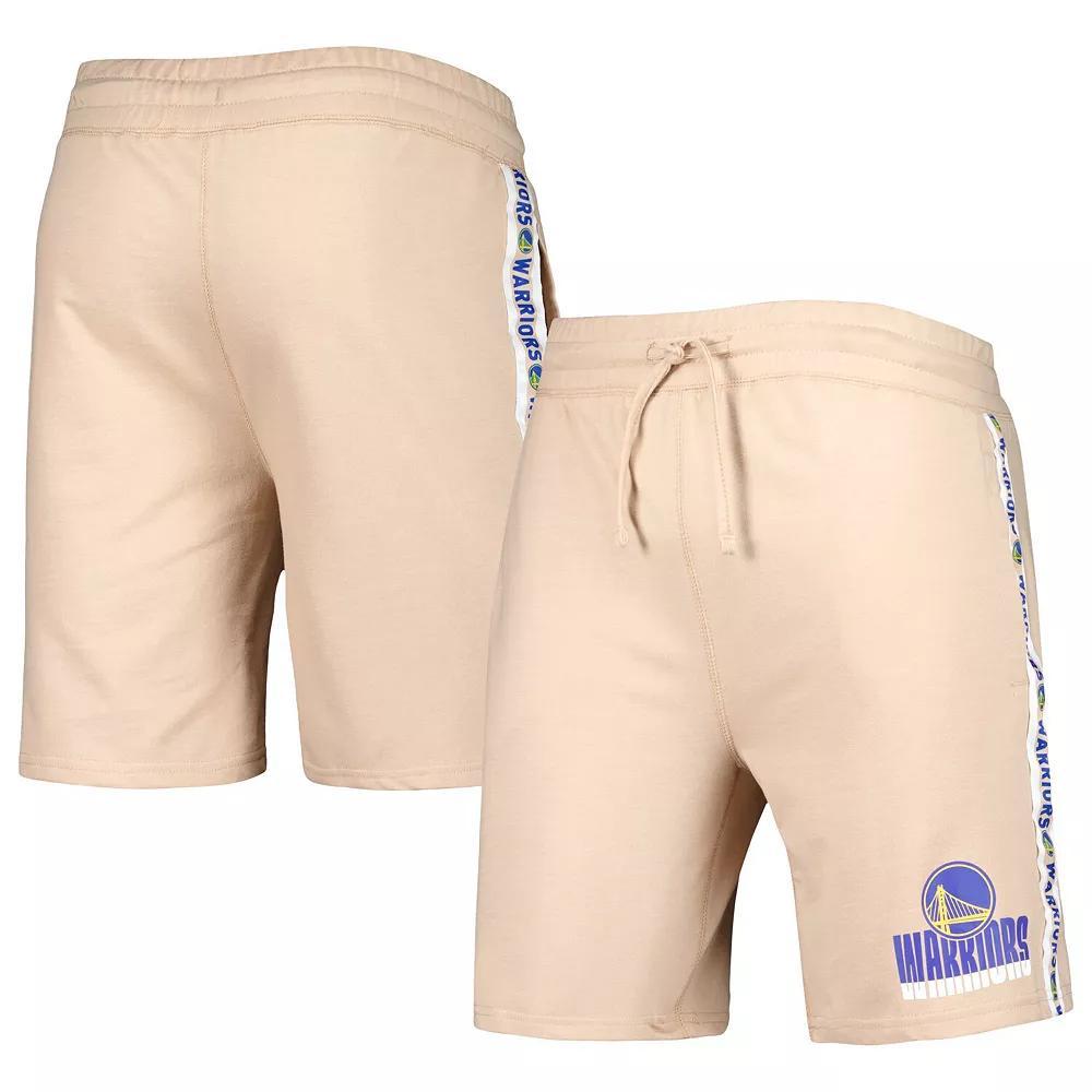 Men's Concepts Sport  Tan Golden State Warriors Team Stripe Shorts, Size: Small Product Image