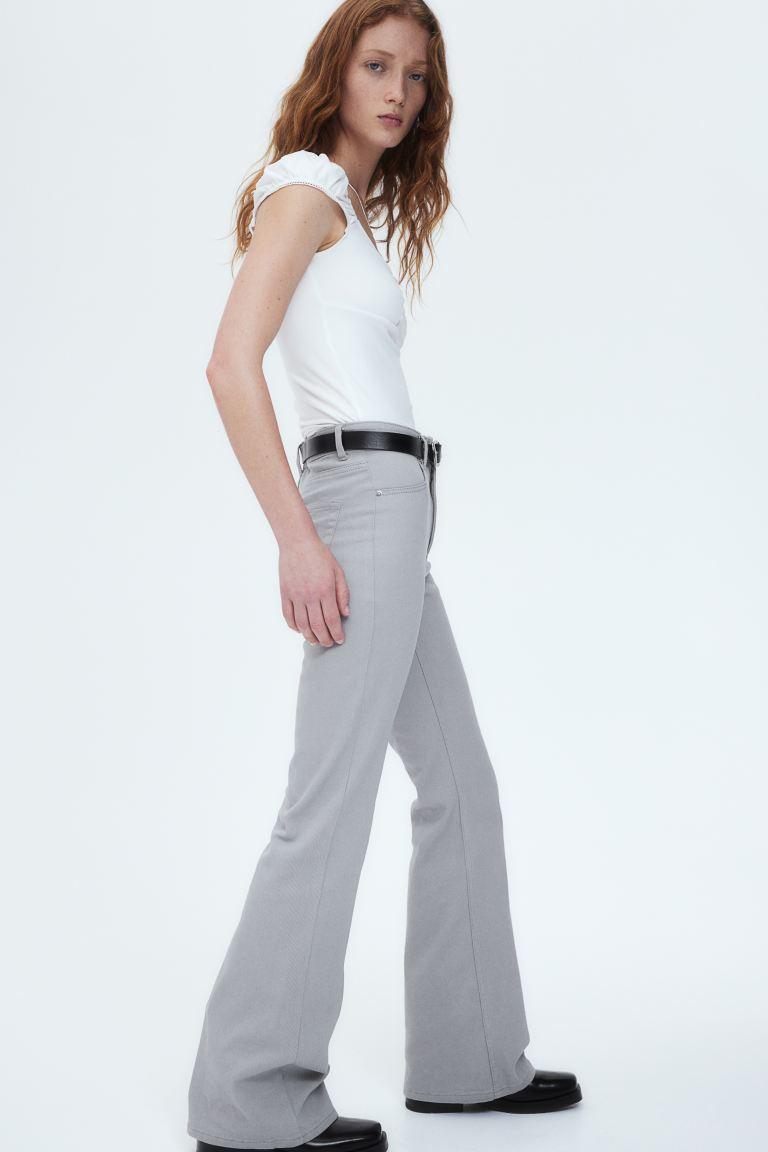 Flared Twill Pants Product Image