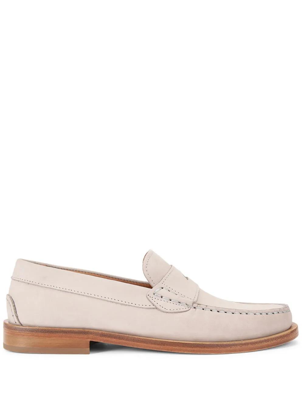 KURT GEIGER Leather Luis Loafers In Grey/light Product Image