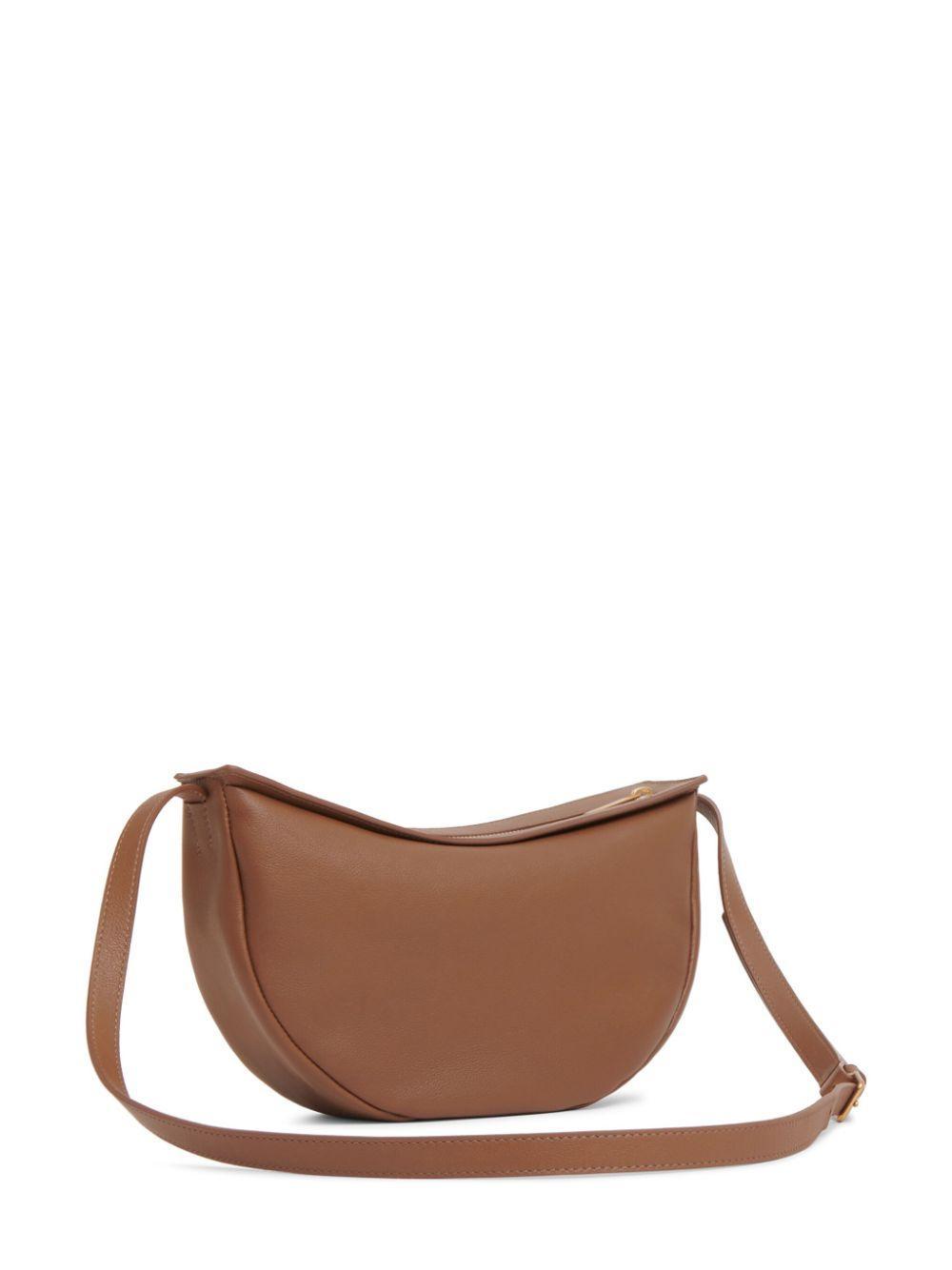 MANSUR GAVRIEL Moon Sling Leather Crossbody Bag In Brown Product Image