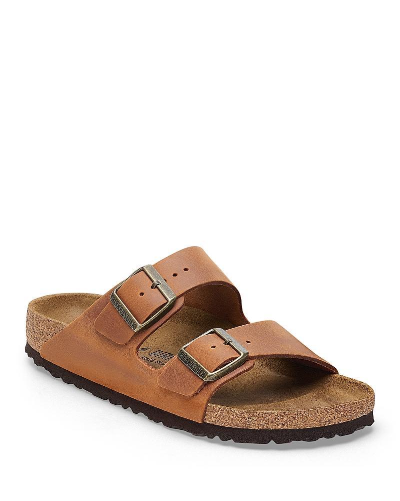 Mens Birkenstock Arizona Slide Sandal - Cognac Product Image