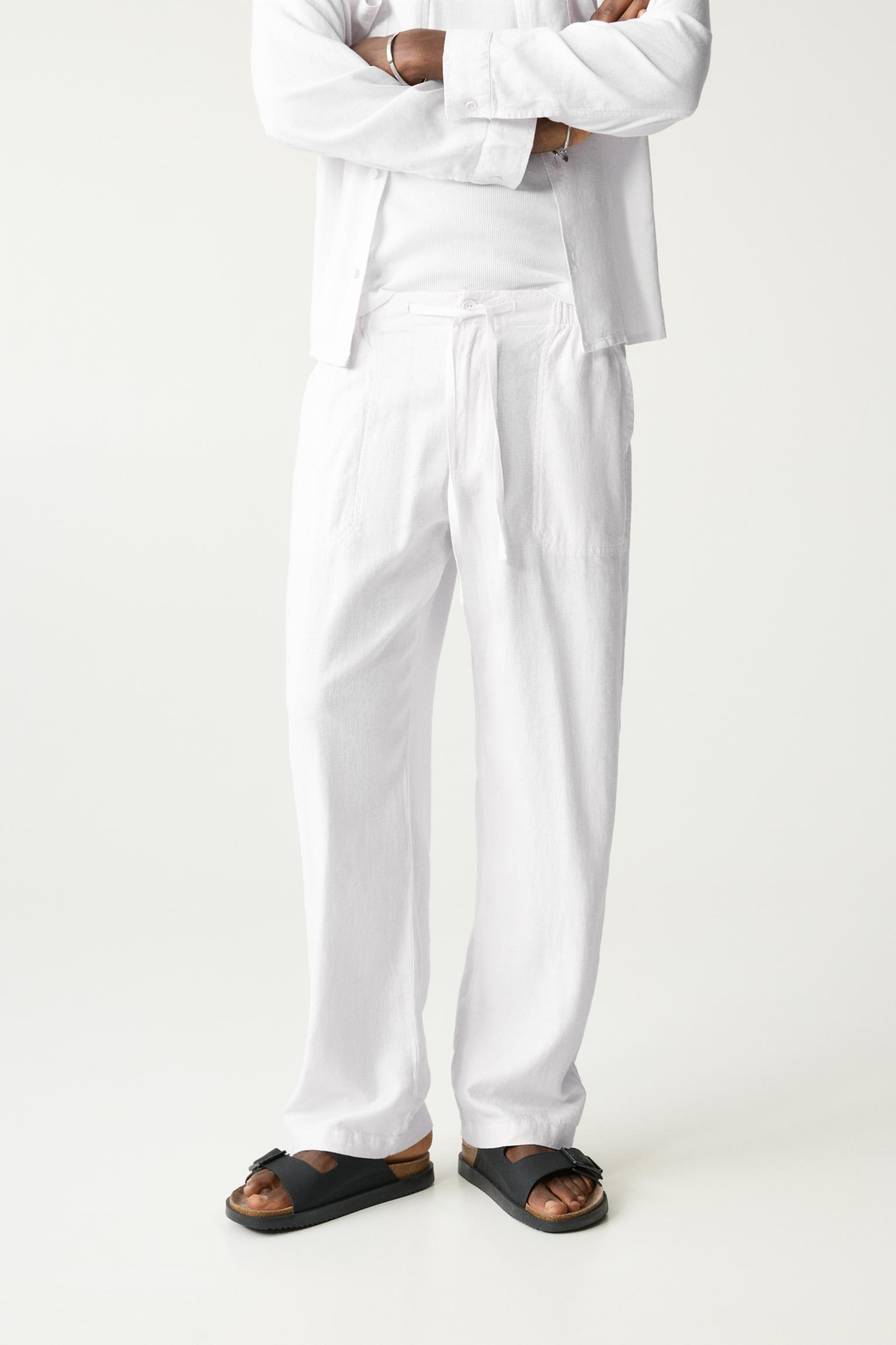Linen blend sweatpants Product Image