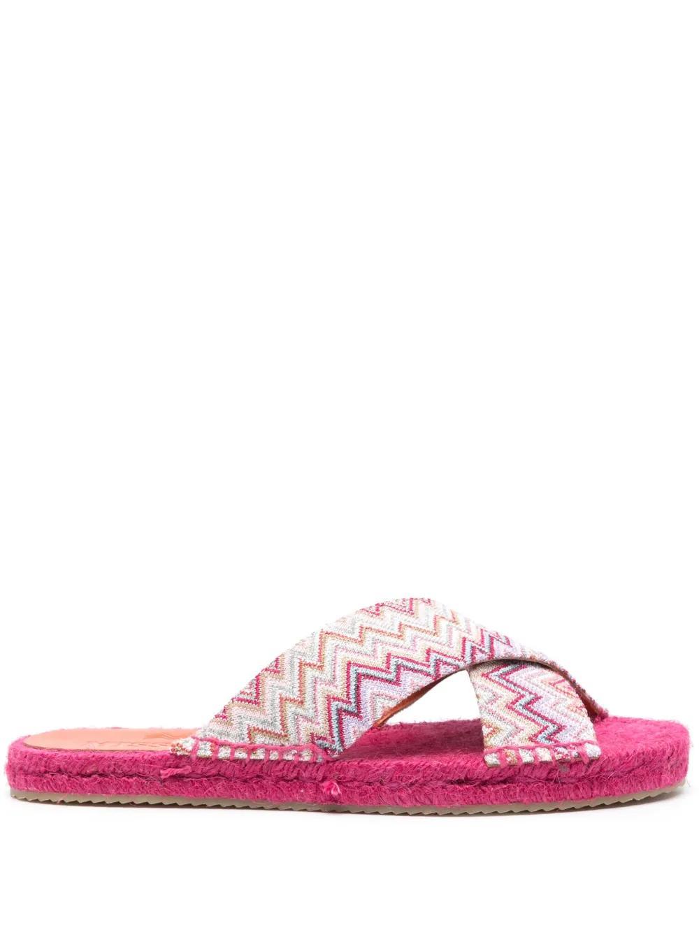 MISSONI Zigzag-woven Espadrilles In Pink Product Image