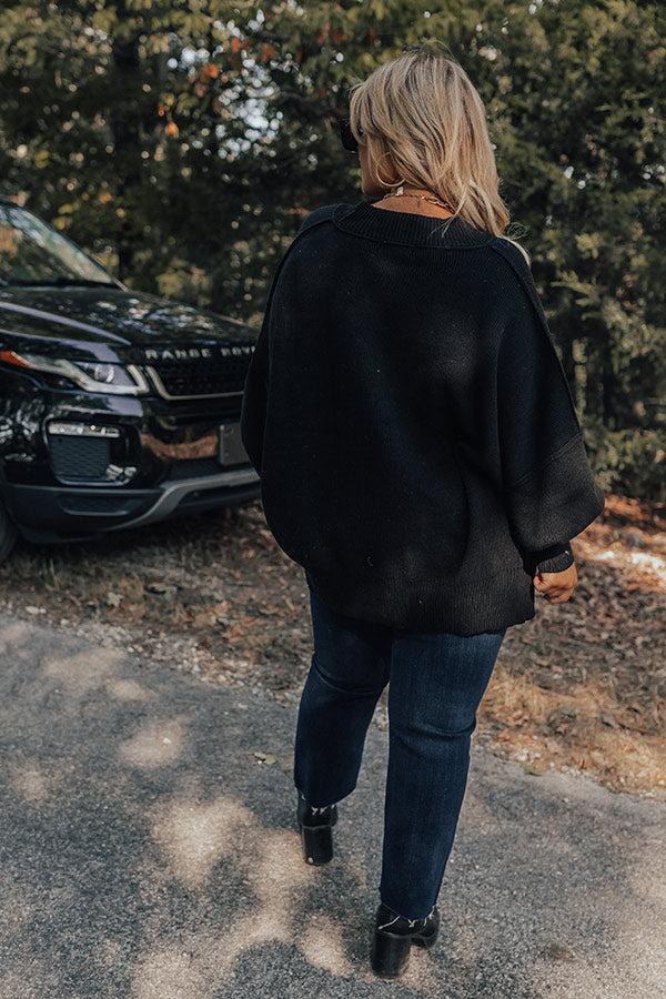 Full Of Warmth Tunic Sweater In Black Curves Product Image