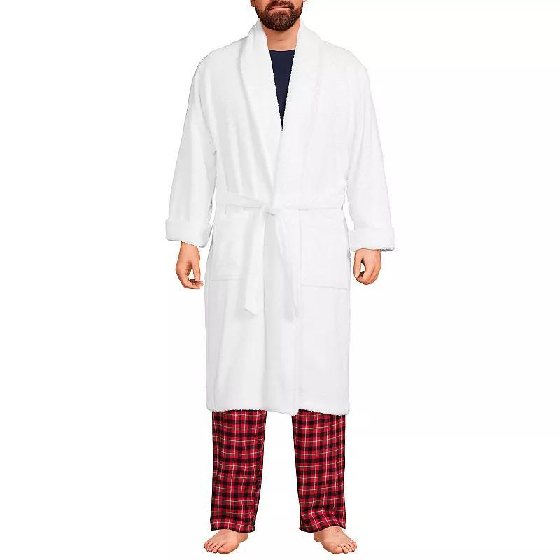 Big & Tall Lands End Calf-Length Turkish Terry Robe, Mens Product Image