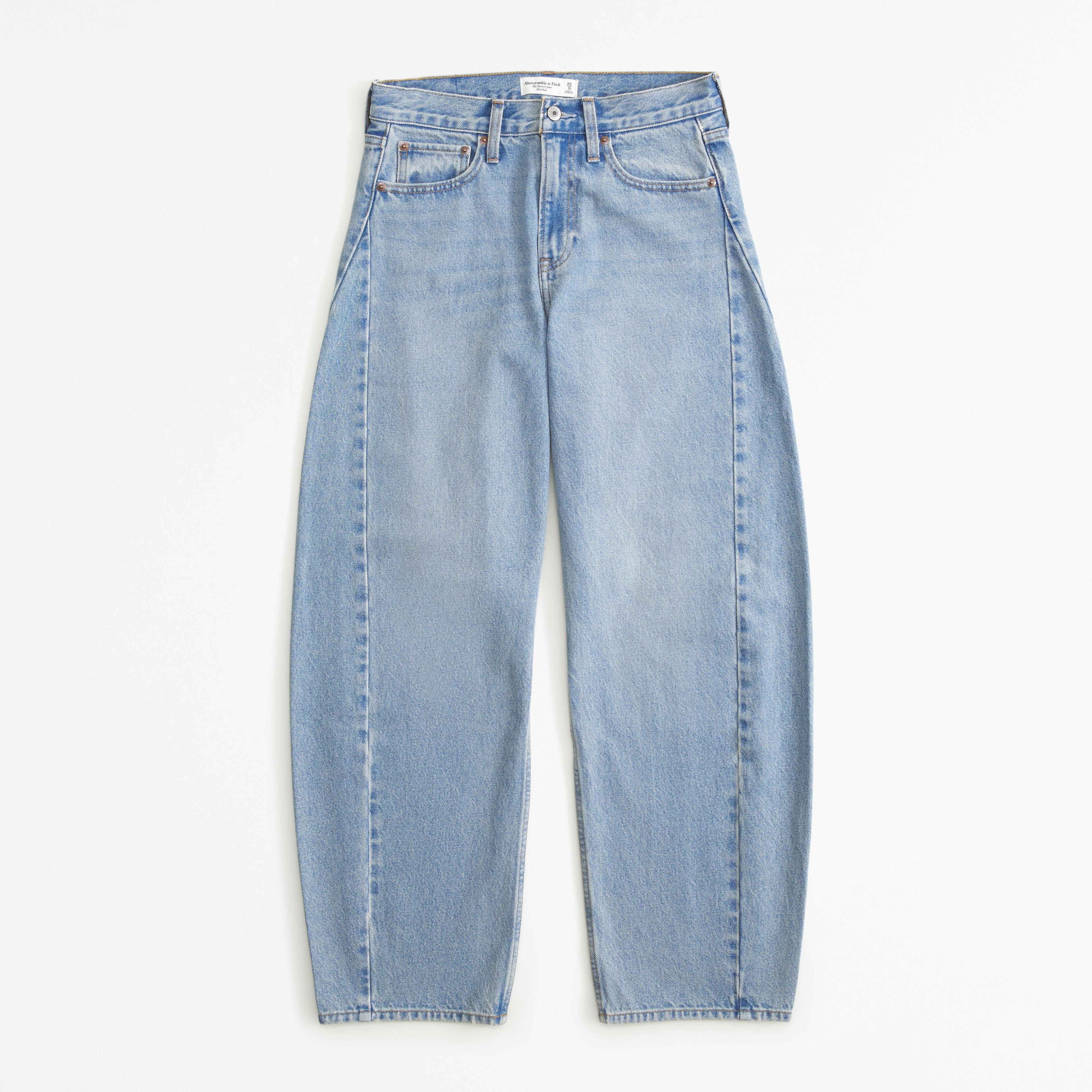 Mid Rise Barrel Jean Product Image