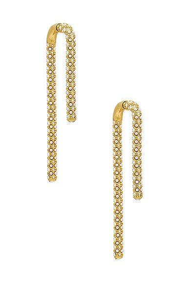 Demarson Pave Celeste Earrings in Metallic Gold Product Image