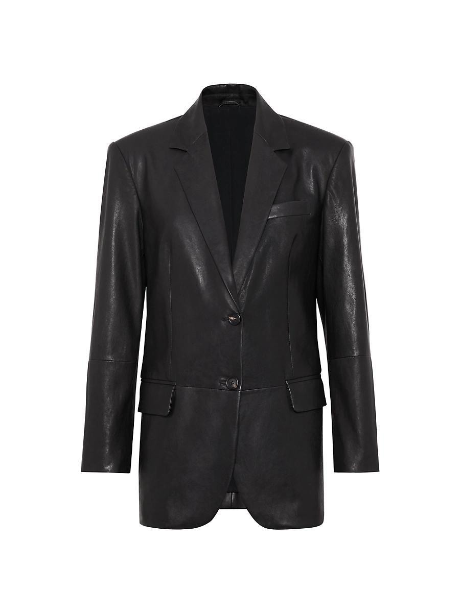 Womens Natural Leather Blazer Product Image