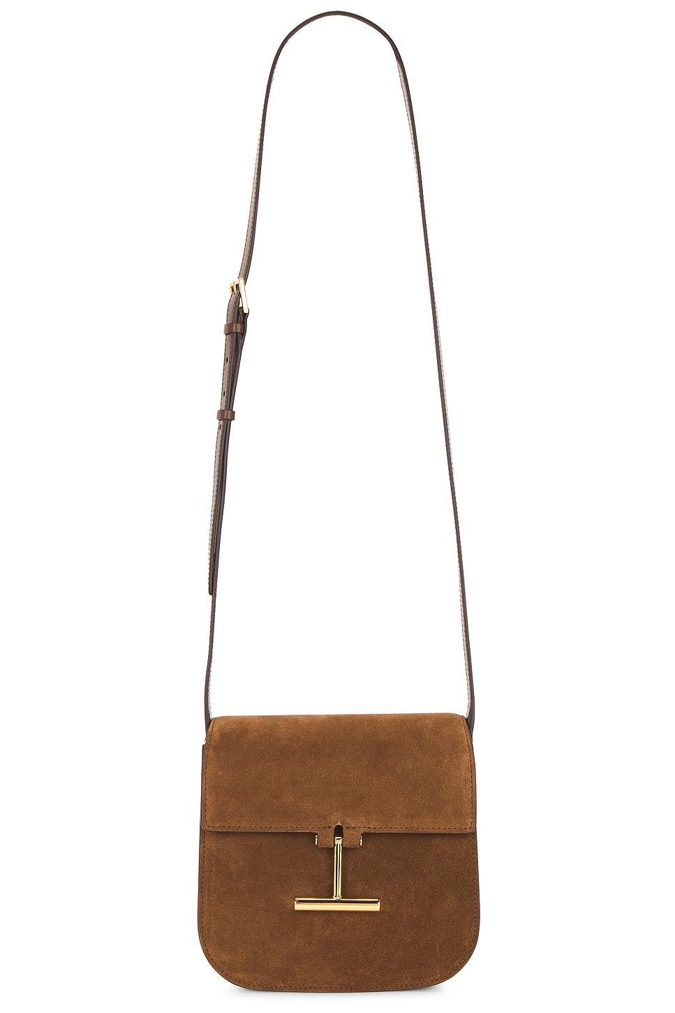 TOM FORD Tara Suede Mini Crossbody In Whisky Product Image