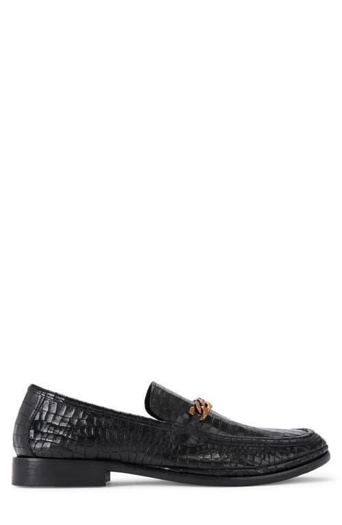 KURT GEIGER London Luca Croc Embossed Loafer In Charcoal Product Image