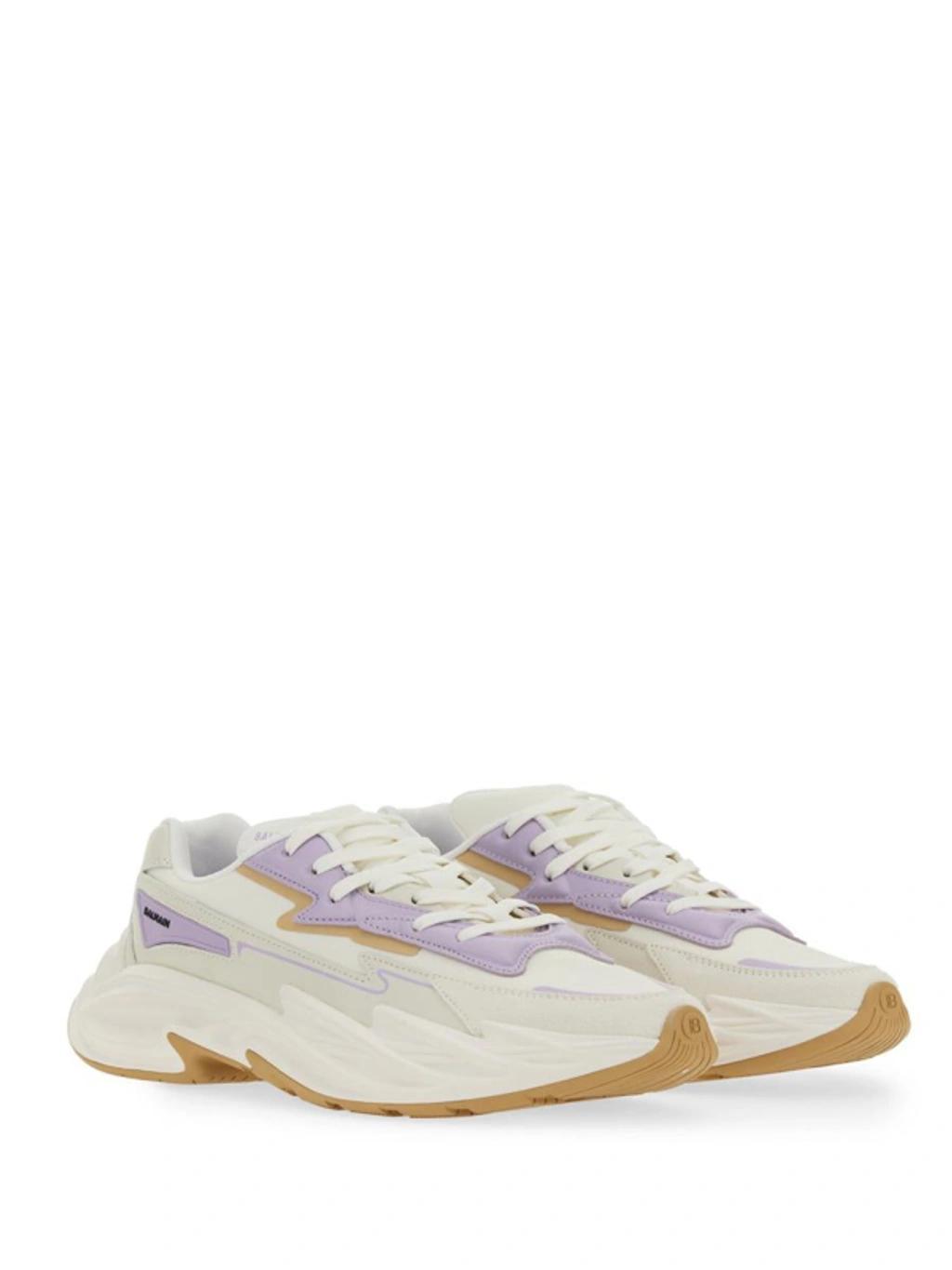 BALMAIN Sneakers In Neutrals/purple Product Image