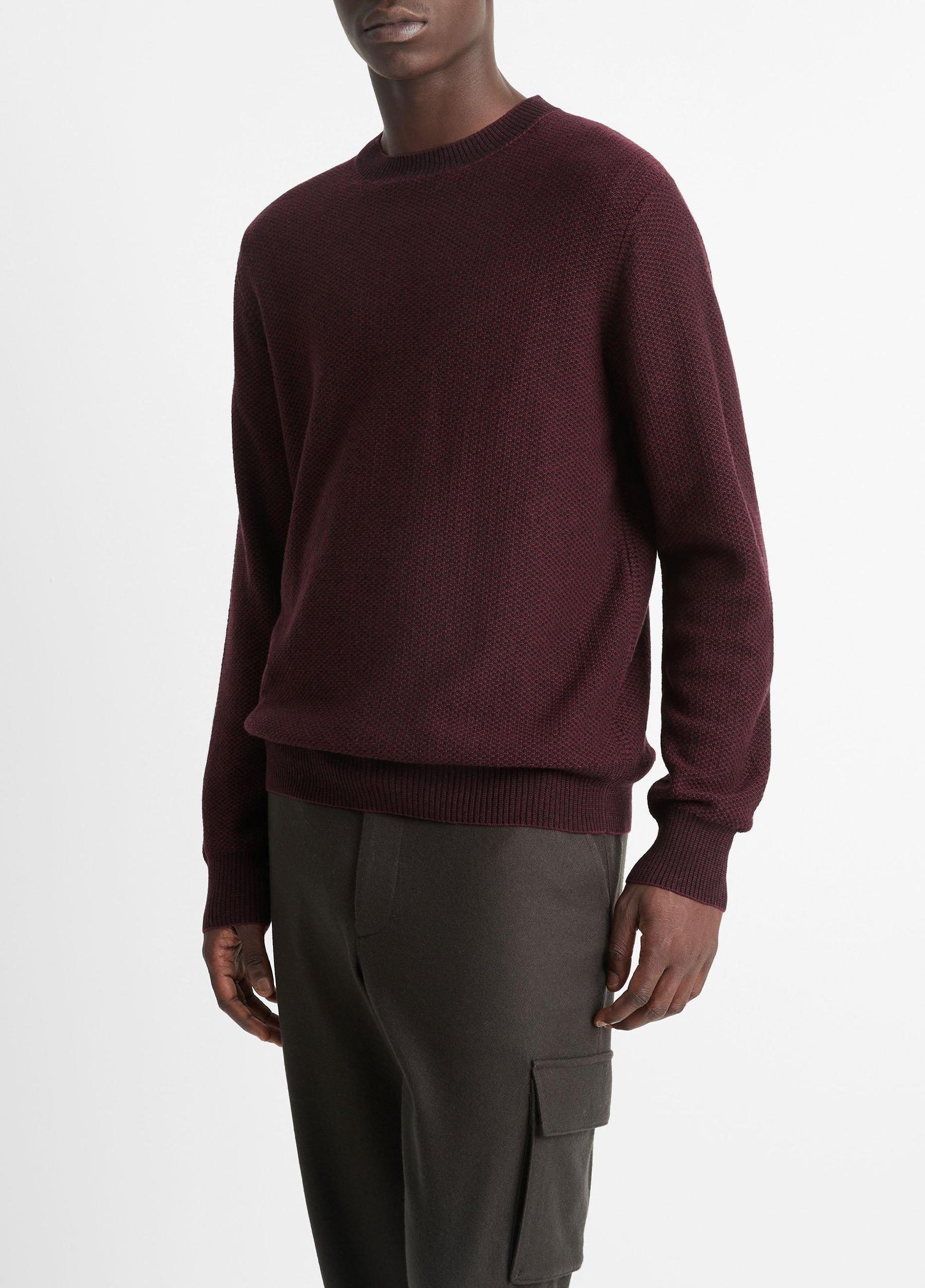 Geo-Jacquard Wool-Blend Crew Neck Sweater Product Image