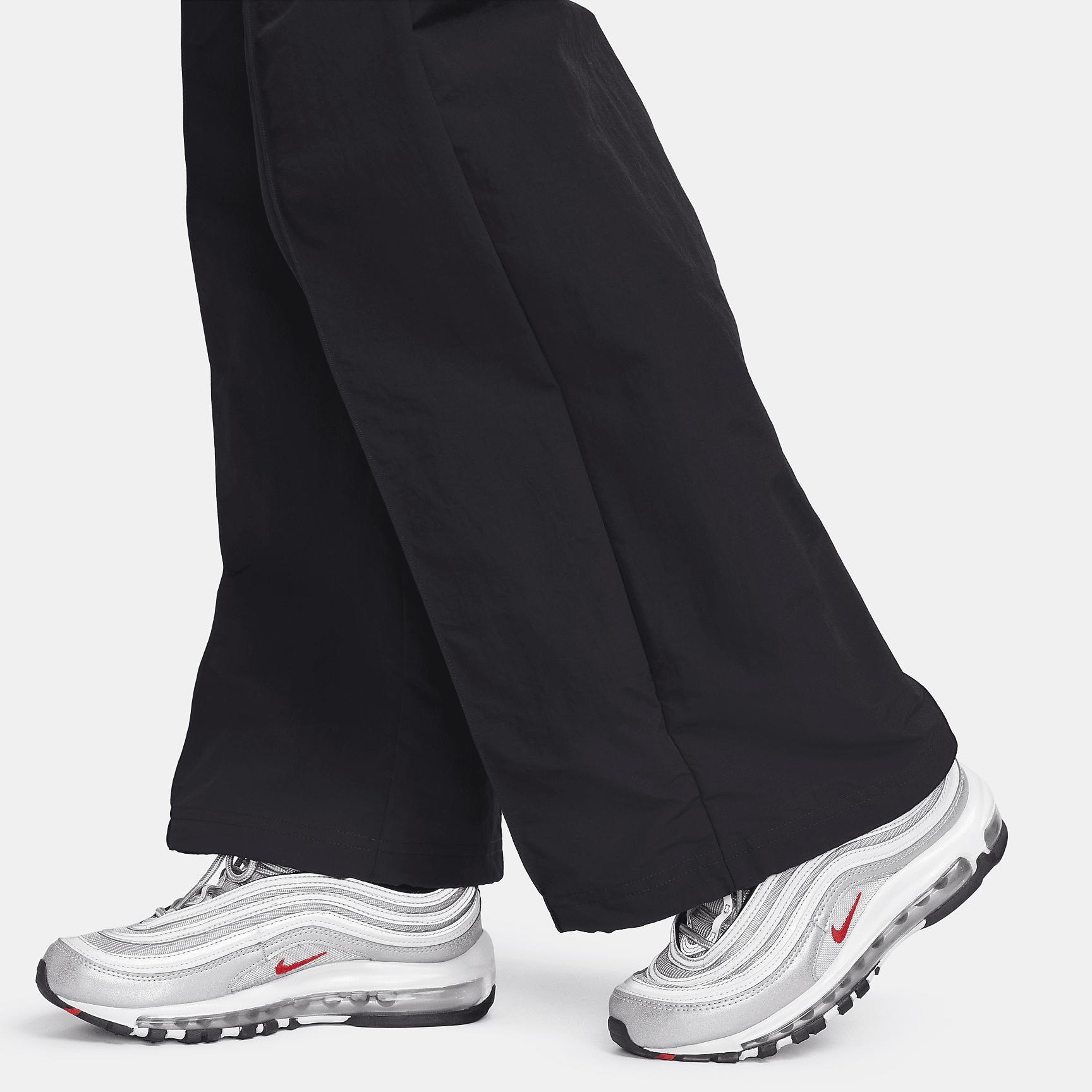 Nike Womens Nike Trend Woven Mid Rise Pants - Womens Black/White Product Image