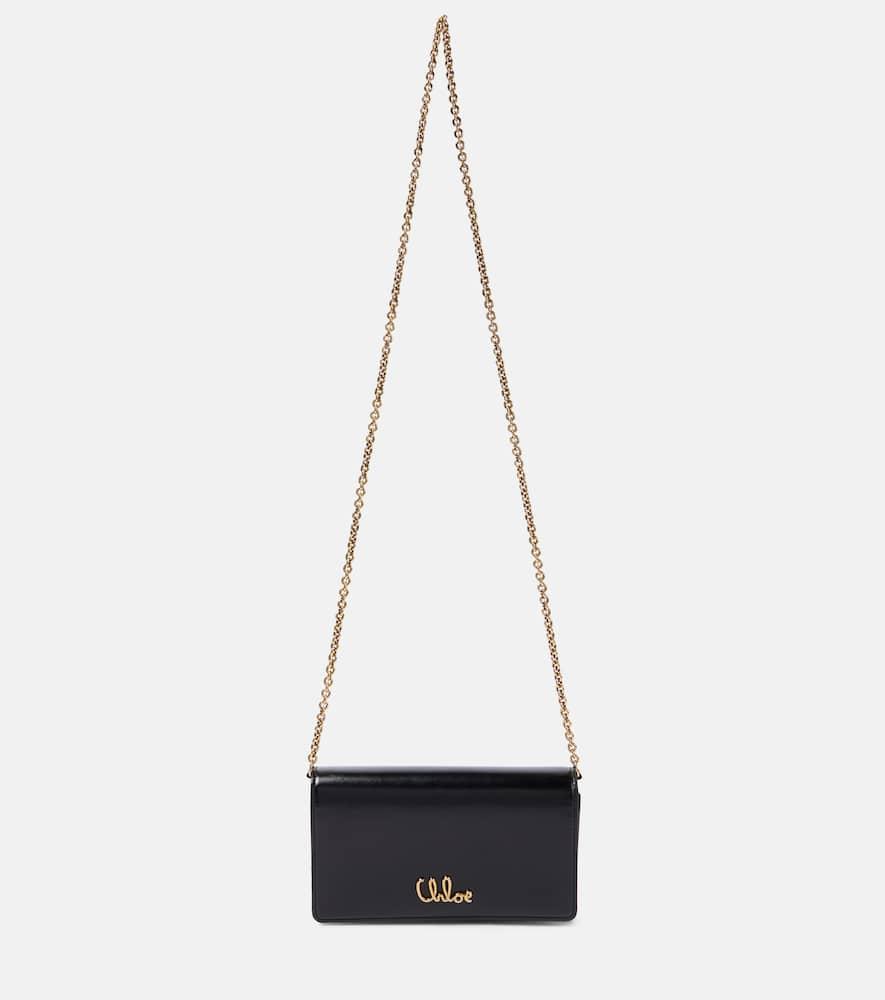 CHLOÉ Iconic Mini Leather Crossbody Bag In Black Product Image