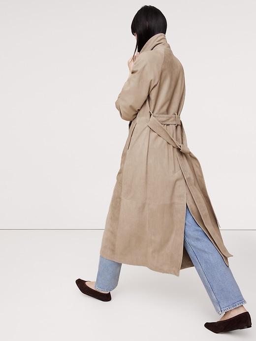 Suede Trench Coat Product Image