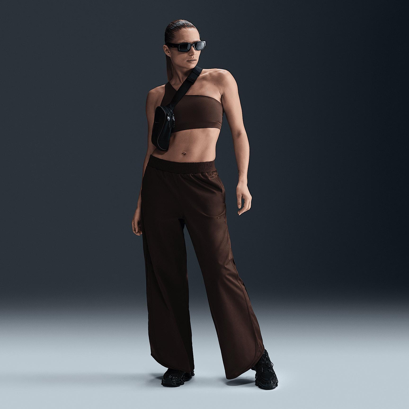 Womens Nike Sportswear Collection Mid-Rise Twill Track Pants | HM9054-220 Product Image