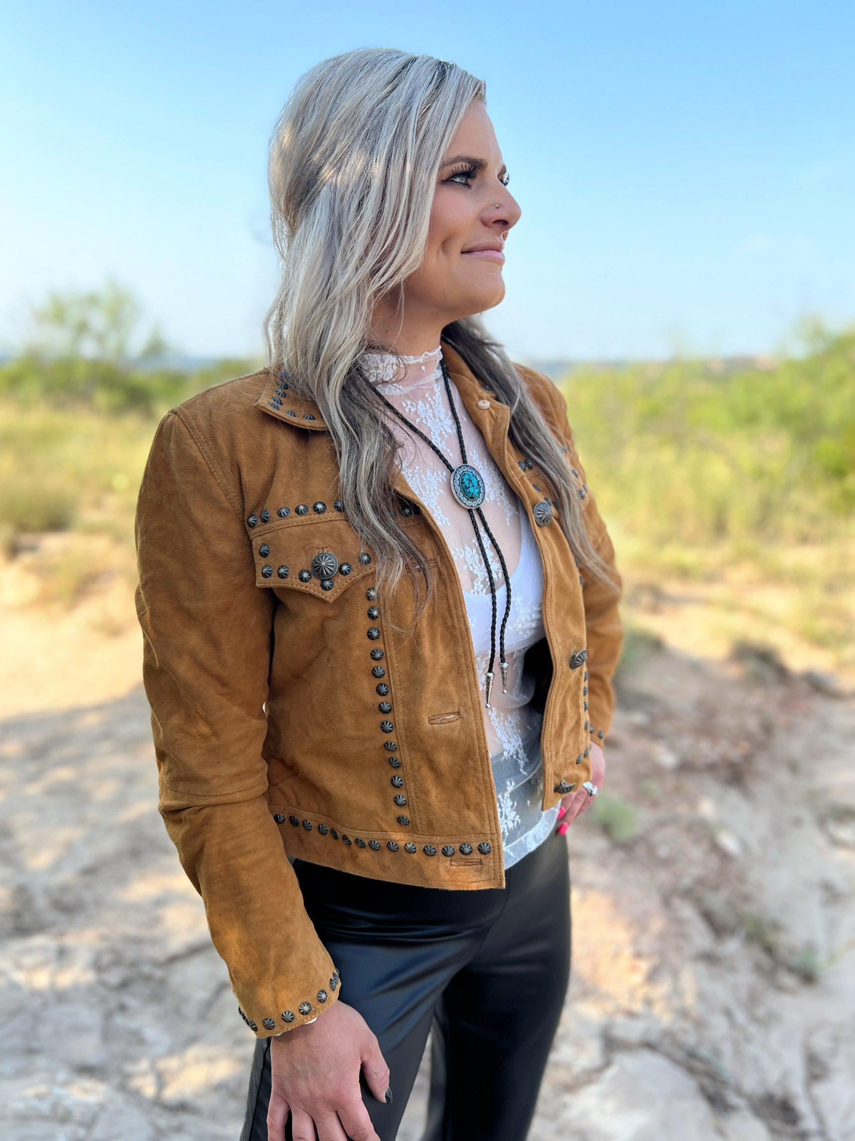 It's Getting Dangerous Studded Leather Jacket - Mustard* Product Image