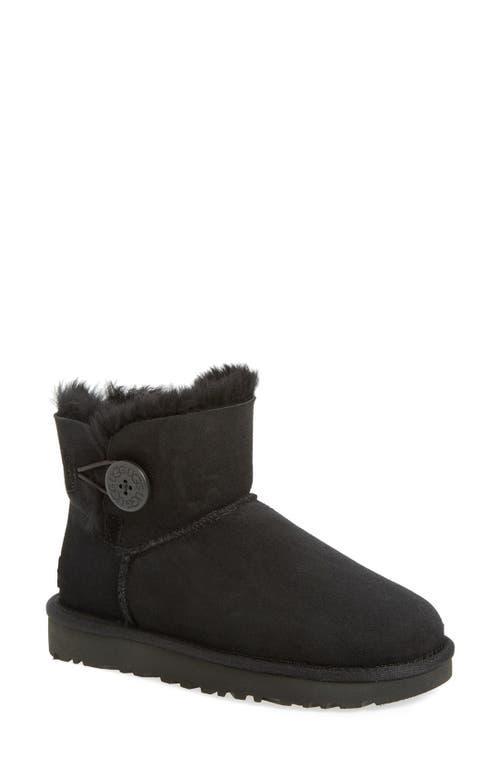 Womens Mini Bailey Button Sheepskin-Lined Suede Ankle Boots Product Image