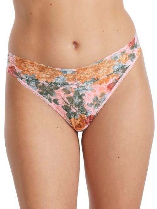 Signature Lace Original Rise Printed Thong Product Image
