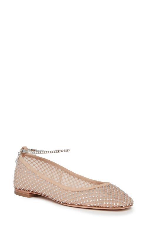 PAIGE Janine Chain Ankle Strap Flat In Nude Product Image