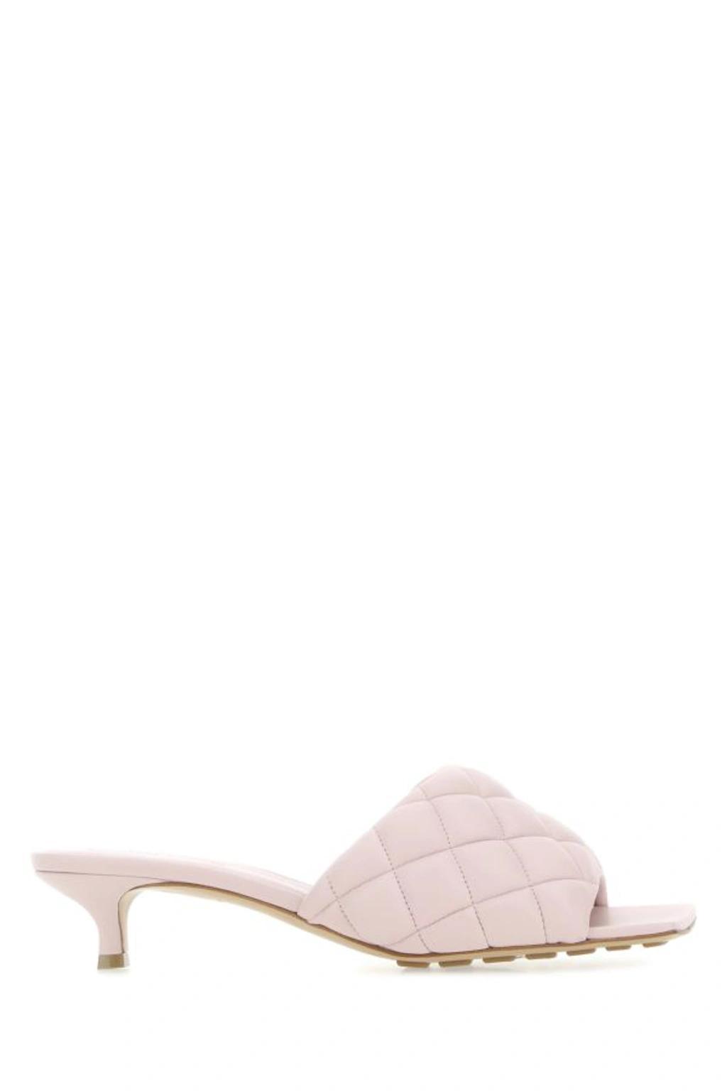 BOTTEGA VENETA Woman Light Pink Nappa Leather Padded Sandals Product Image